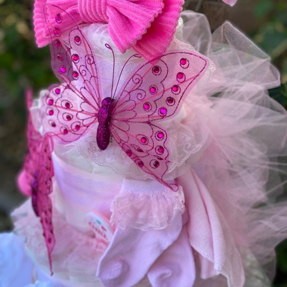 Butterfly Diaper Cake, Easter Diaper Cake